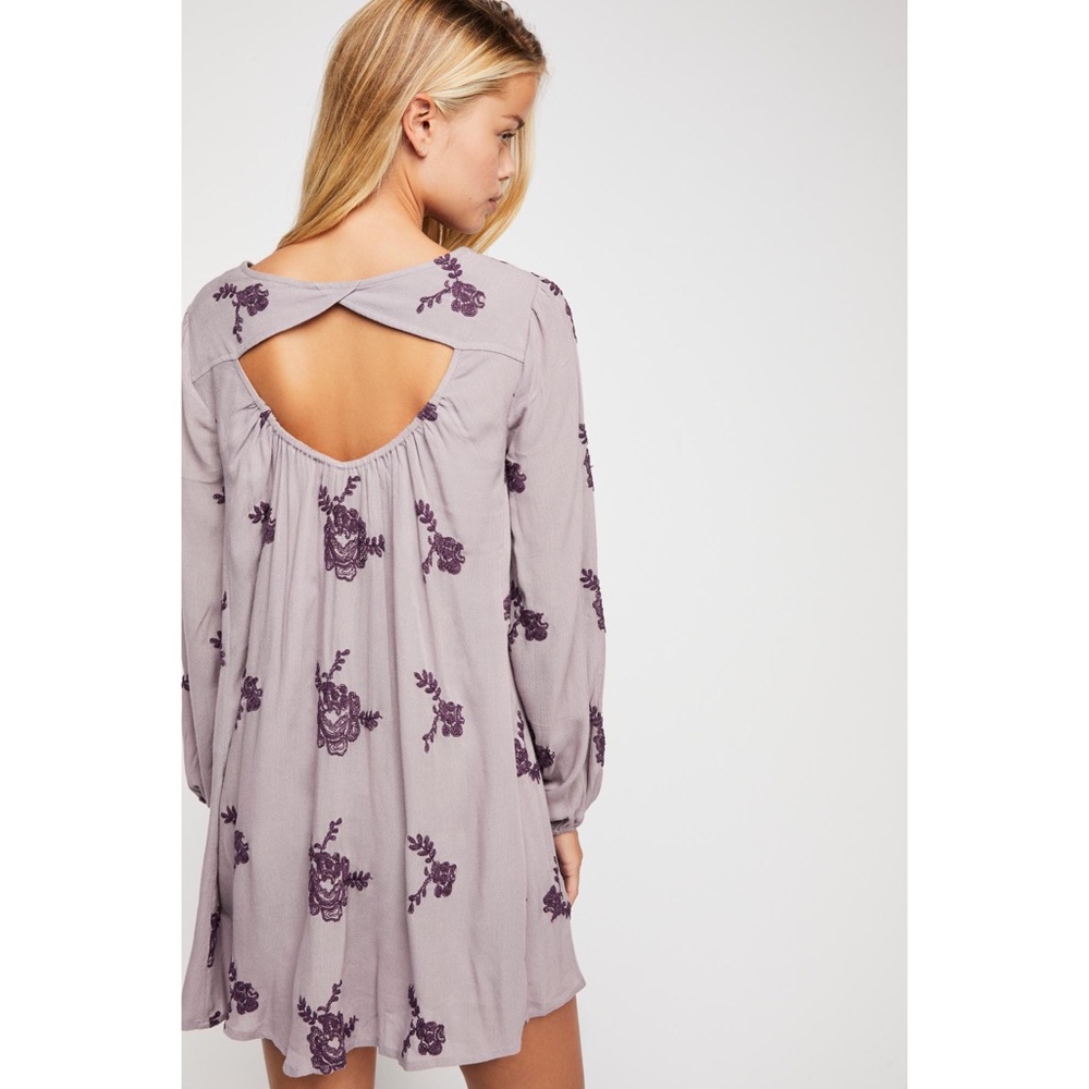 Free People Austin Embroidered Dress in Elderberry - Picture 10 of 12